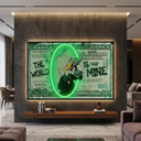 Billionaire Duck Neon Canvas wall art, alternate view