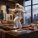 The Man on the Moon astronaut sculpture, alternate view
