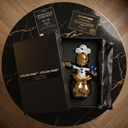 Billionaire Scrooge sculpture, alternate view
