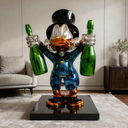 Billionaire Duck (DomP) Lifesize 150 cm sculpture, alternate view