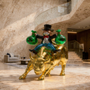 The Bull Run President Lifesize 150 cm sculpture, alternate view