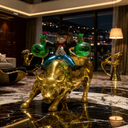 The Bull Run President Lifesize 150 cm sculpture, alternate view